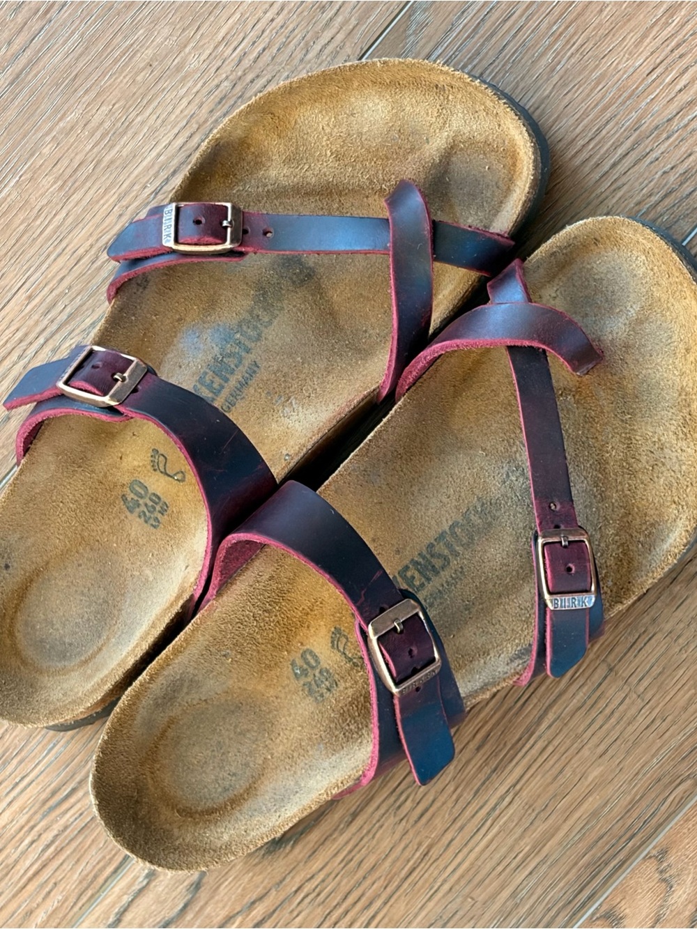 Birkenstock Oiled Leather Mayari Sandals in Zinfandel - Picture 2 of 6